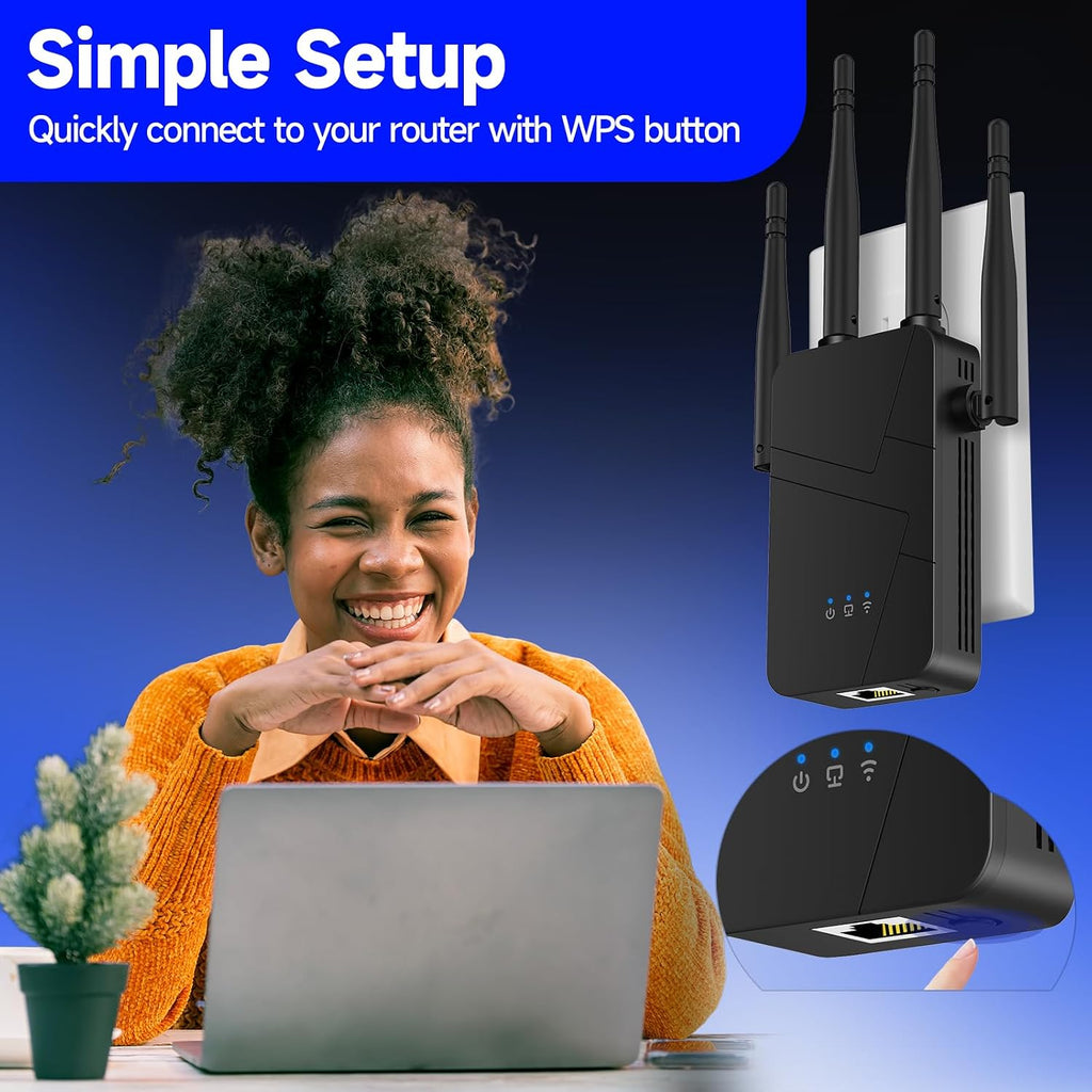 2026 WiFi Extender Signal Booster for Home, 15000sq.ft Wireless Internet Repeater, Long Range WiFi Booster and Signal