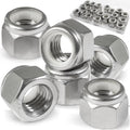 1/2-13 Lock Nut, 20Pcs Stainless Steel Nylock Insert Locking Nut