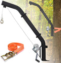 Tree Mounted Deer Hoist, 500LBS Hunting Game Hoist with Winch and Ratchet Strap, 23FT Steel Cable Heavy Duty Deer