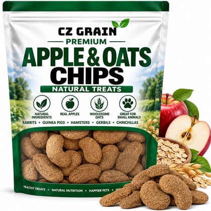 Apple and Oats Delight Chips - Animals Go Wild for These Tasty Treats - Goat, Horses, Cattles, Pigs, Alpaca Treats