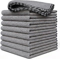 AllSwipe Multi-Use Microfiber Towels, Gray, 14 x 12, 9 Pack | Versatile microfiber towels for washing, drying, glass