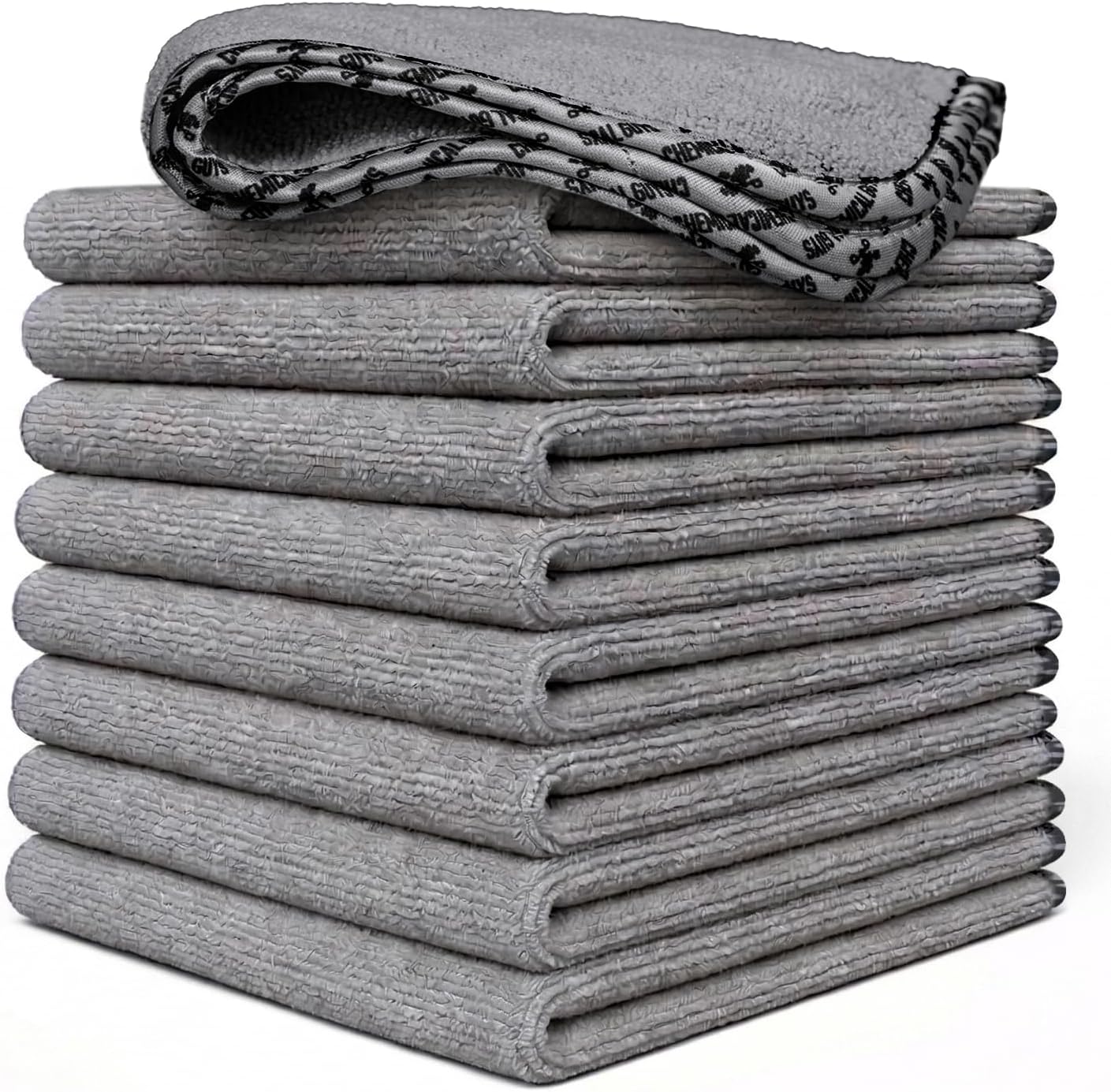 AllSwipe Multi-Use Microfiber Towels, Gray, 14 x 12, 9 Pack | Versatile microfiber towels for washing, drying, glass