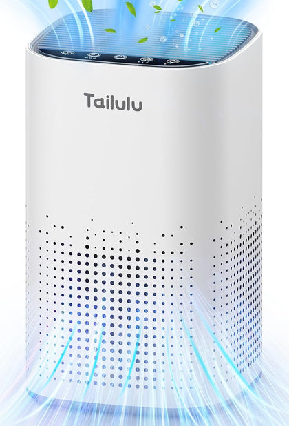 H13 Ture HEPA Air Purifiers for Home Large Room up to 1500ft² | Air Cleaner with 360°Air Inlet, 15dB Sleep Mode