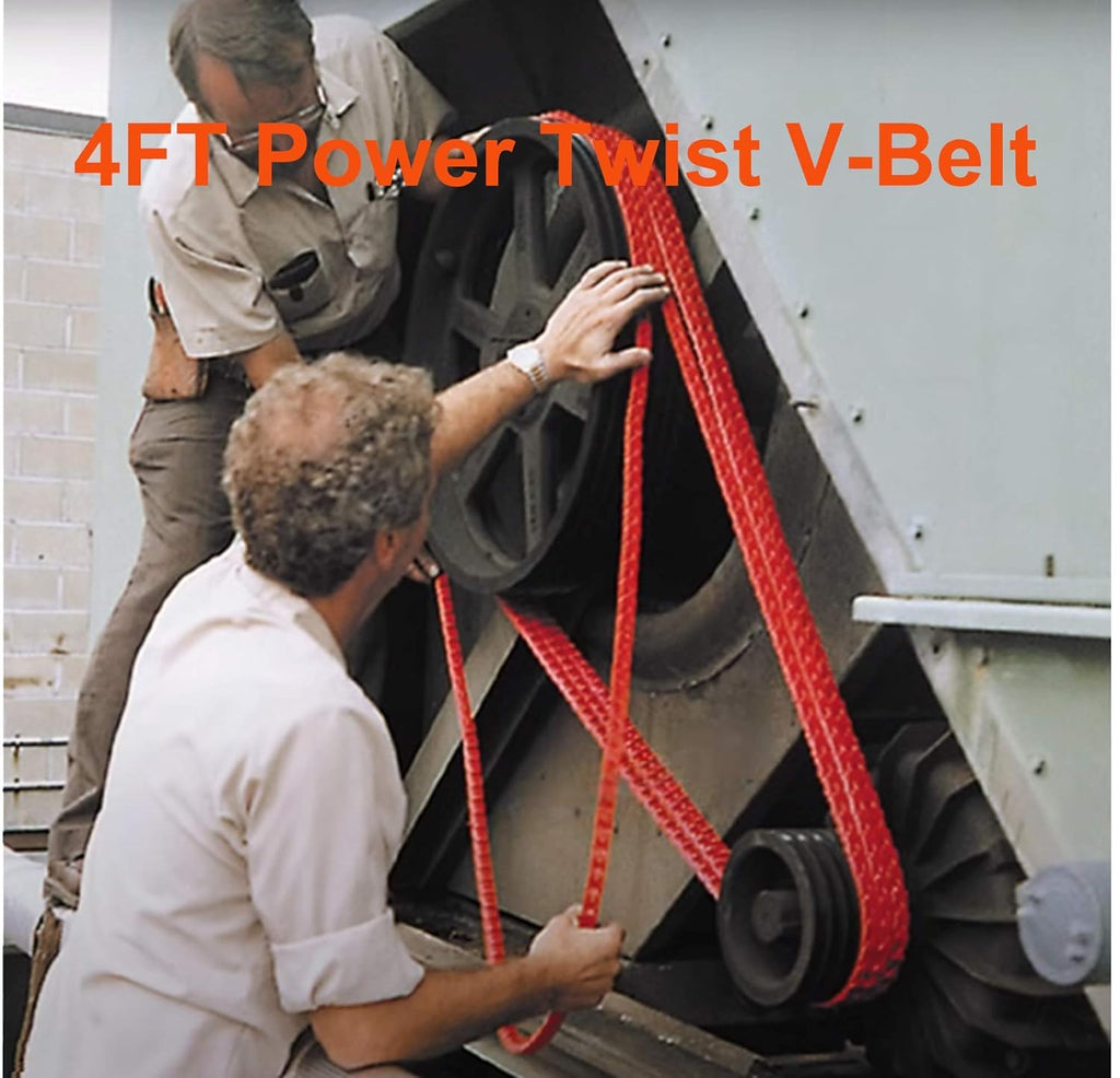 Ketofa 1/2 Inch 4 FT Power Twist V-Belt, Adjustable A-Type, 1 Pack