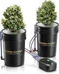 DWC Hydroponics Grow System 5 Gallon Deep Water Culture with 8W Air Pump, Multi-Purpose Air Hose, Air Stone, 2