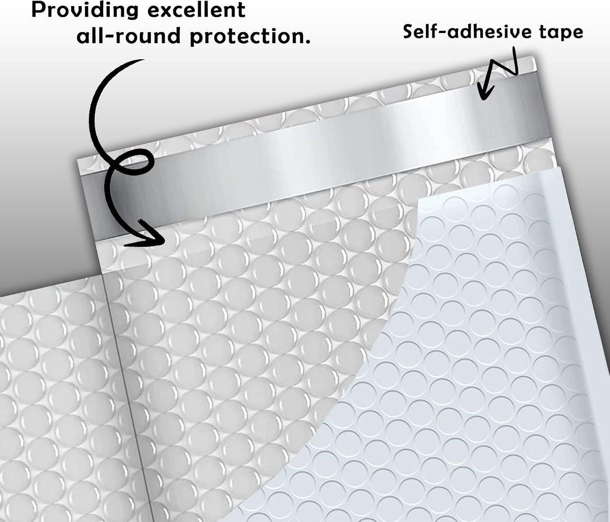 White Poly Bubble Mailers 6x10 25 Pack Usable 6x9