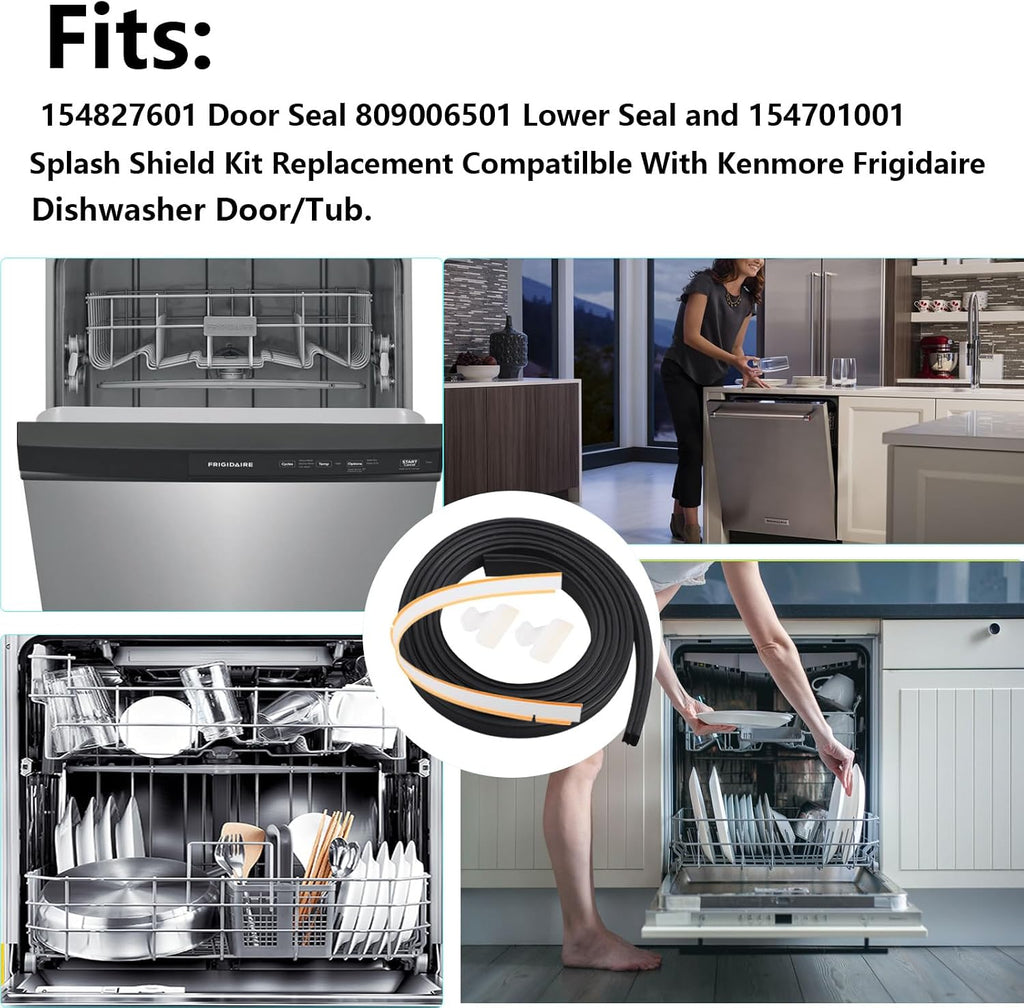 LaWana Dishwasher Door gasket Seal Compatible with Frigidaire kenmore Replacement
