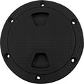 6 Inch Round Inspection Deck Plate Hatch with Detachable Cover, Black