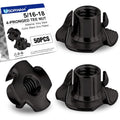 50PCS 5/16"-18 T Nuts for Wood, Carbon Steel 4-Prong Tee Nuts