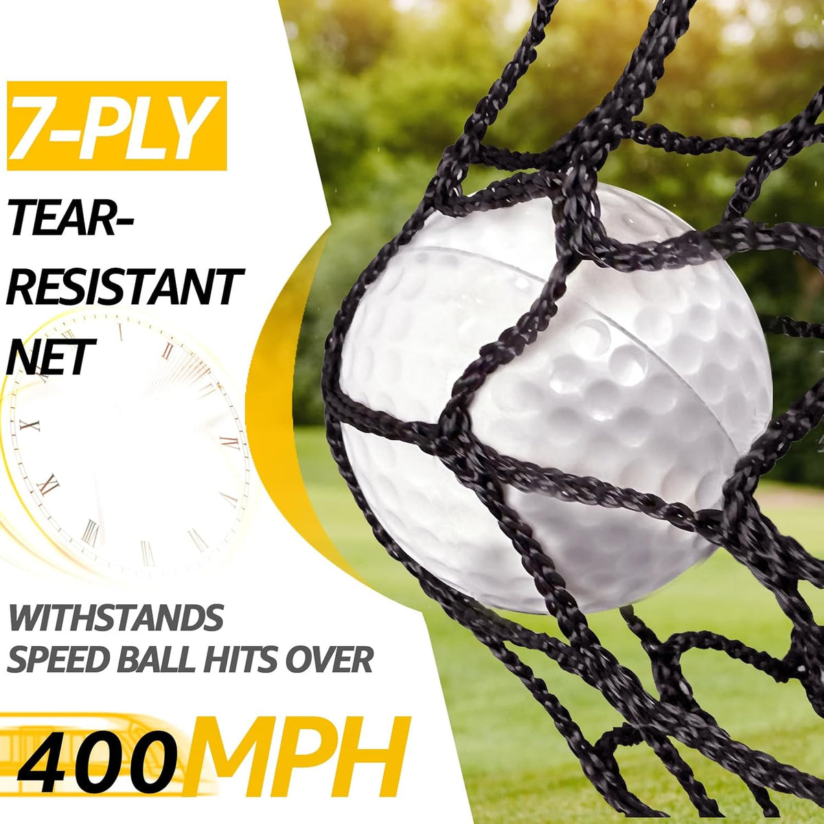 10 x 7 FT Heavy Duty Golf Net with Mat for Backyard Driving
