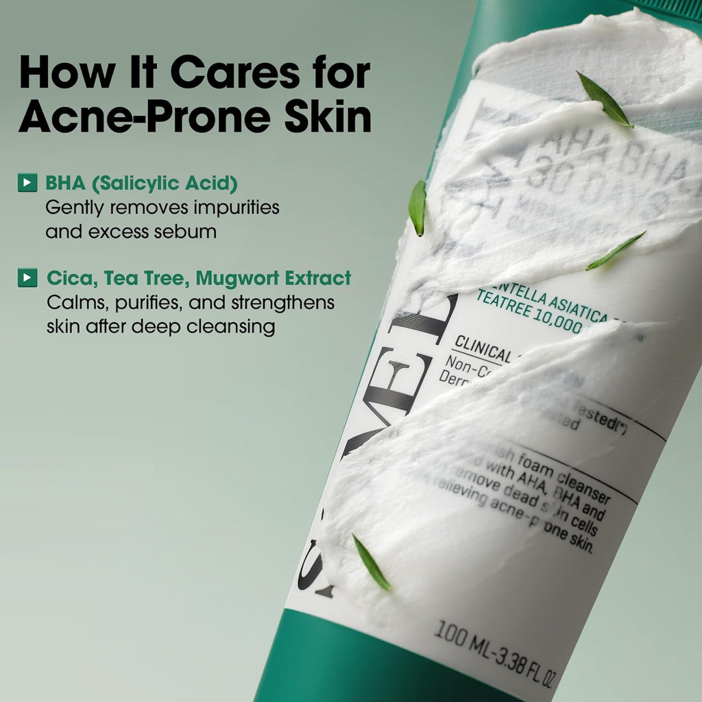 AHA BHA PHA Acne Clear Foam – 3.38oz – Face Wash