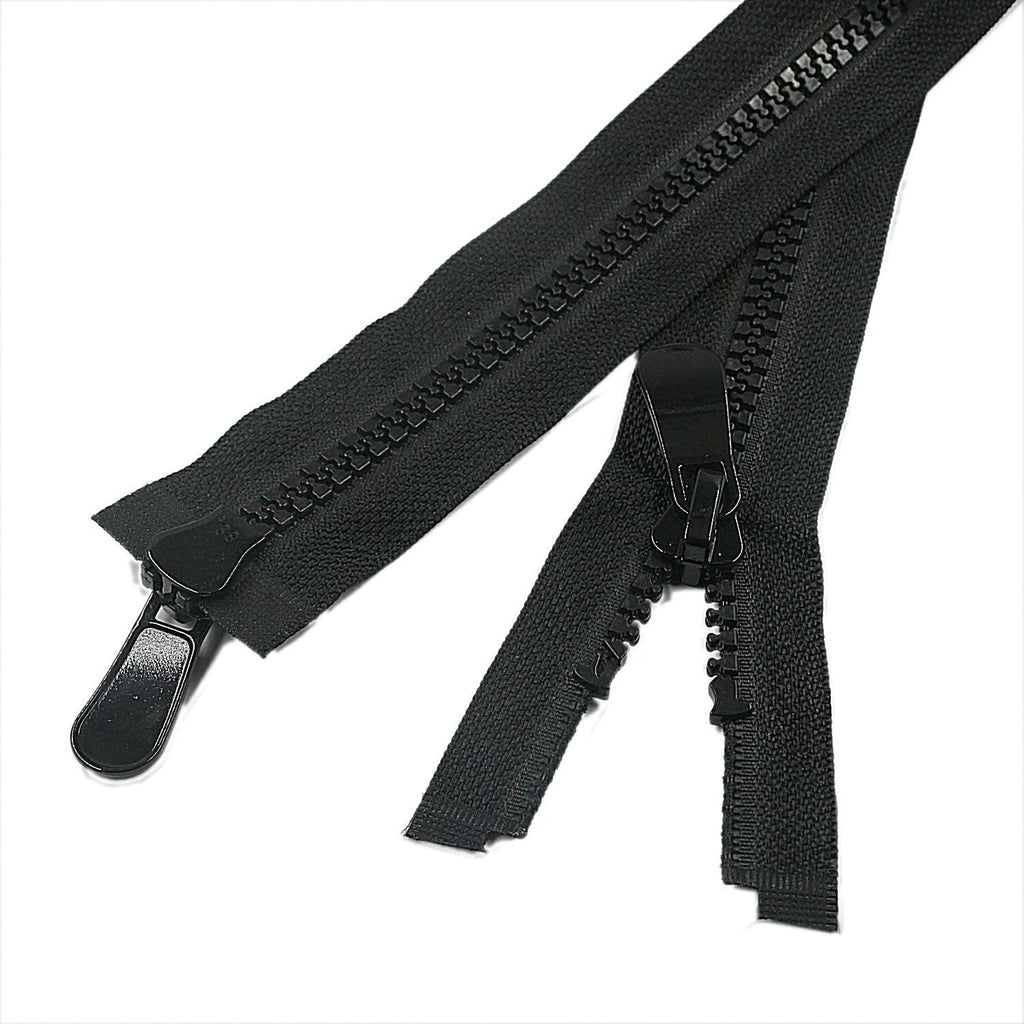 #8 Separating Zippers Two Way Resin Zippers 30 Inch Black Zipper