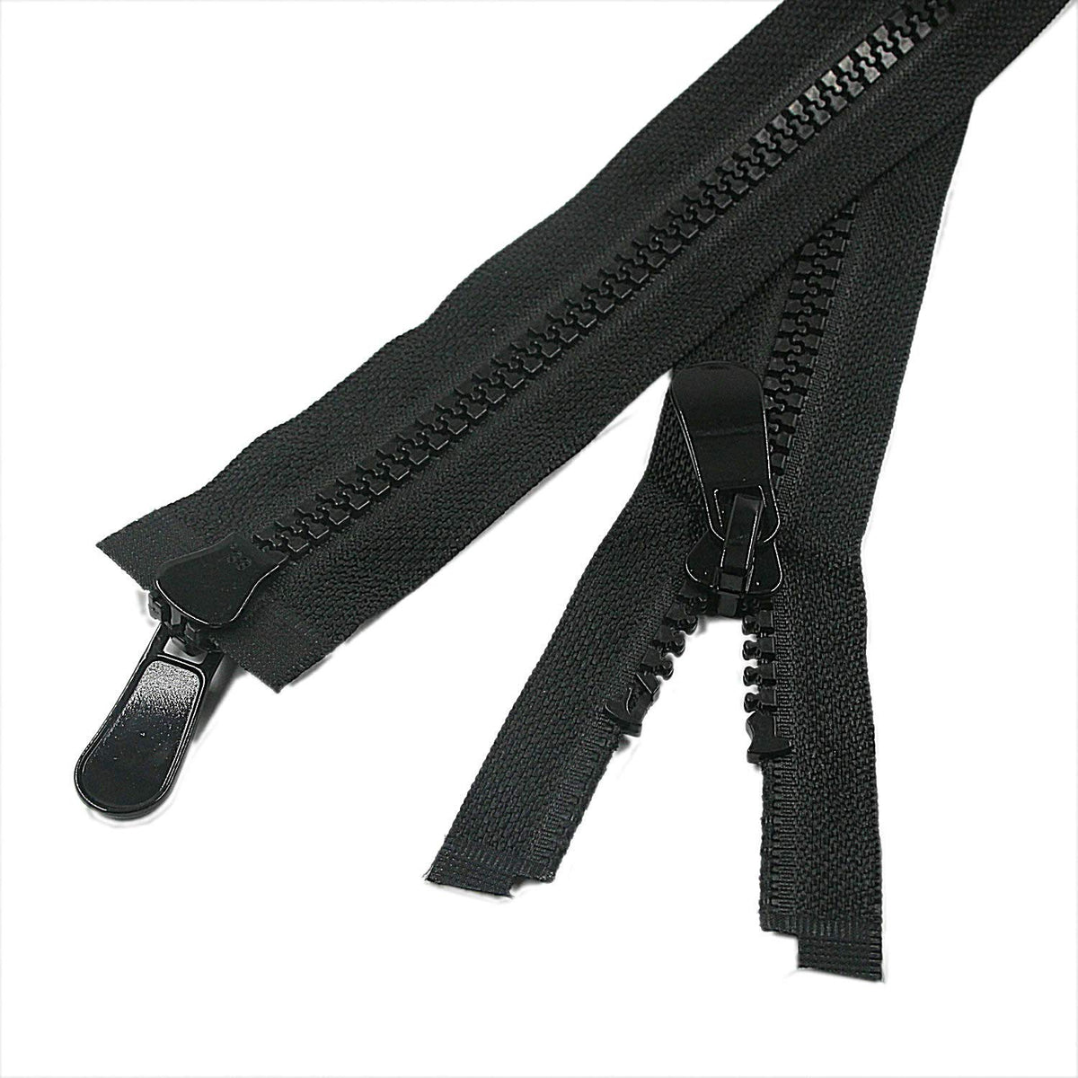 #8 Separating Zippers Two Way Resin Zippers 30 Inch Black Zipper