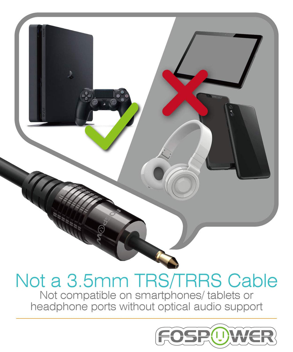 24K Gold Plated Toslink to Mini Toslink Digital Fiber Optical S/PDIF Audio Cable with Metal Connectors &