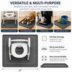 Bedside Commode Mat, 27x27" Silicone Toilet Floor Protector