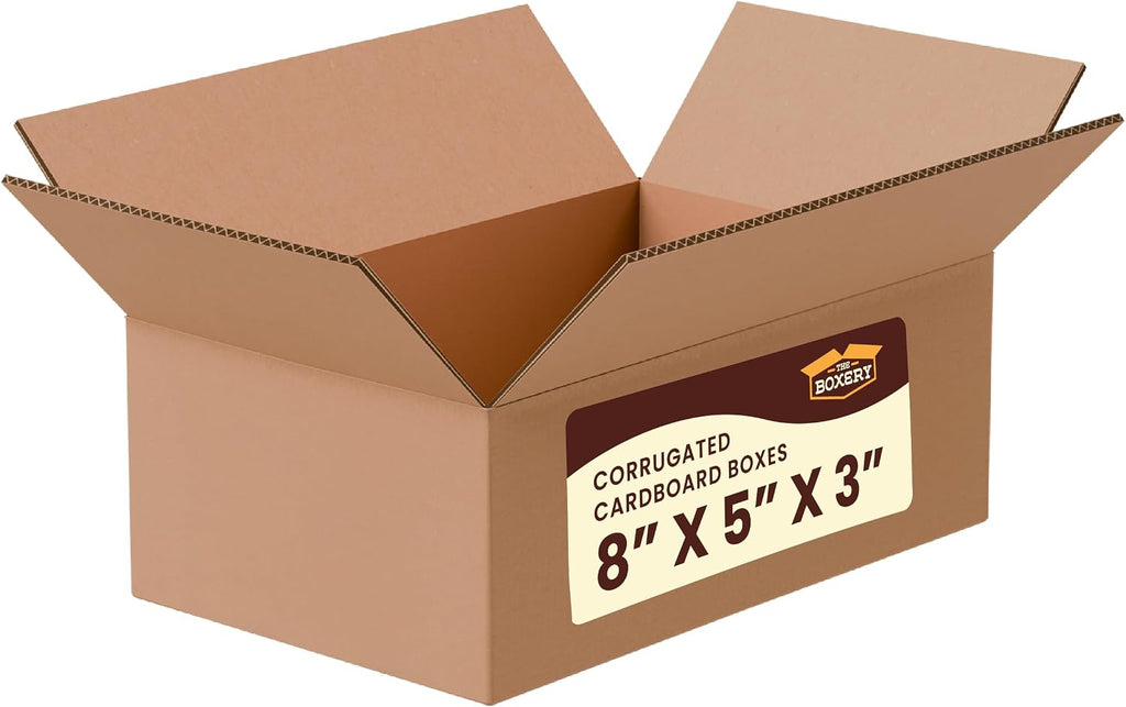 8"x5"x3" Corrugated Cardboard Boxes 100-Pack