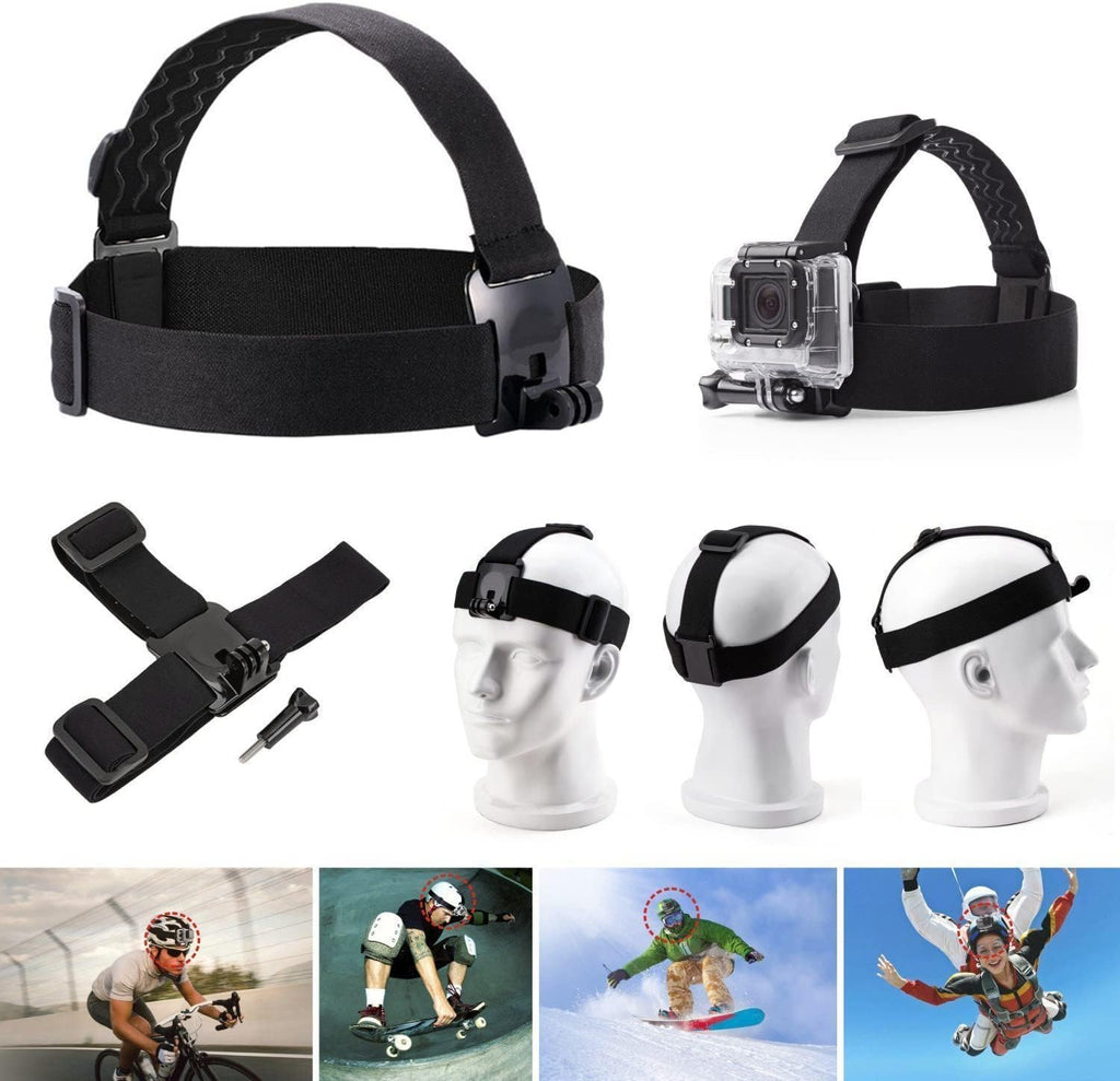 3 in 1 Universal Action Camera Accessories Kit | Head Strap Mount/Chest Harness/Selfie stick Compatible Gopro Hero 13