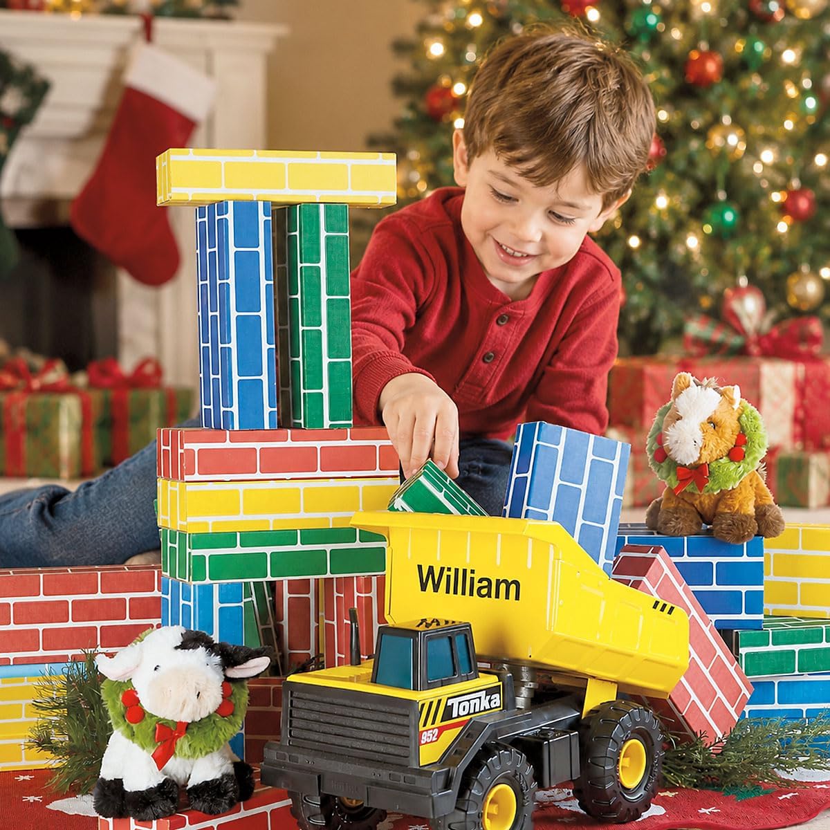 Primary Building Bricks - Kids Cardboard Blocks, Each 9" x 4" x 2" (Set of 24)