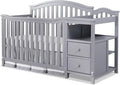 Furniture Berkley Crib and Changer with Slat Panel Back Classic -in- Convertible Diaper Changing Table Non-Toxic