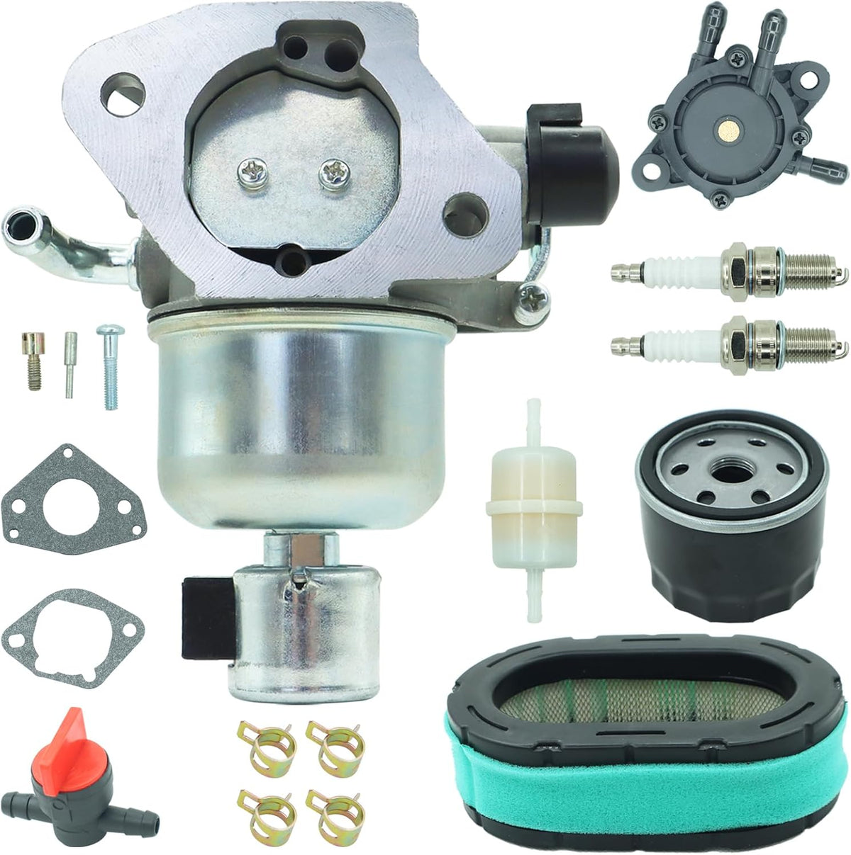 Carburetor Fit for Kohler KT725 KT730 KT735 KT740 KT745 with Air filter/oil filter Fuel pump Parts, Replaces 16 853 19S, 32 853 63S, 32 853 67-S
