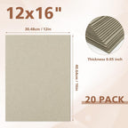 Mat Board Center 20 Pack 12x16 Chipboard Sheets 50pt Grey