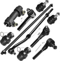 SCITOO 10pcs Front Suspension Kit Lower Upper Ball Joint Inner Outer Tie Rod Ends Adjusting Sleeve Fit 1991-2001 For Jeep For Cherokee 1991-1992 Comanche
