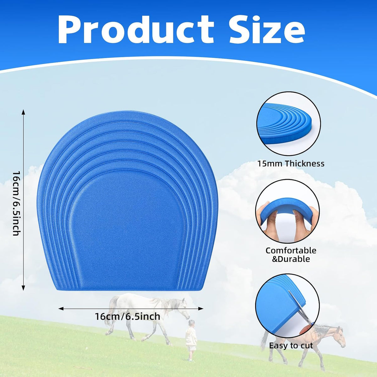 Horse Hoof Boots Pads EVA Cushion Hoof Packing