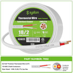 Syston 18/2 Thermostat Doorbell Wire, 100% Solid Copper, CL3R Riser-Rated
