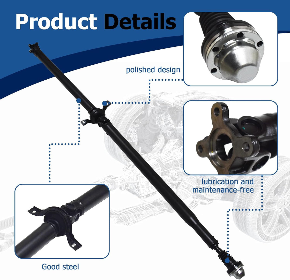 WFLNHB Rear Drive Shaft Prop Shaft Assembly Replacement for Chevrolet 2005 2006 Equinox 2006 Pontiac Torrent 3.4L V6 2006 936-120 Driveshaft