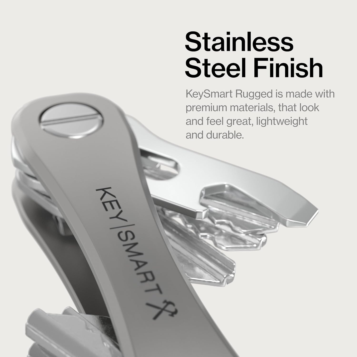 KeySmart Rugged Keychain Multitool Key Holder, Up to 14 Keys | Key Organizer for EDC. Expandable, Durable Build