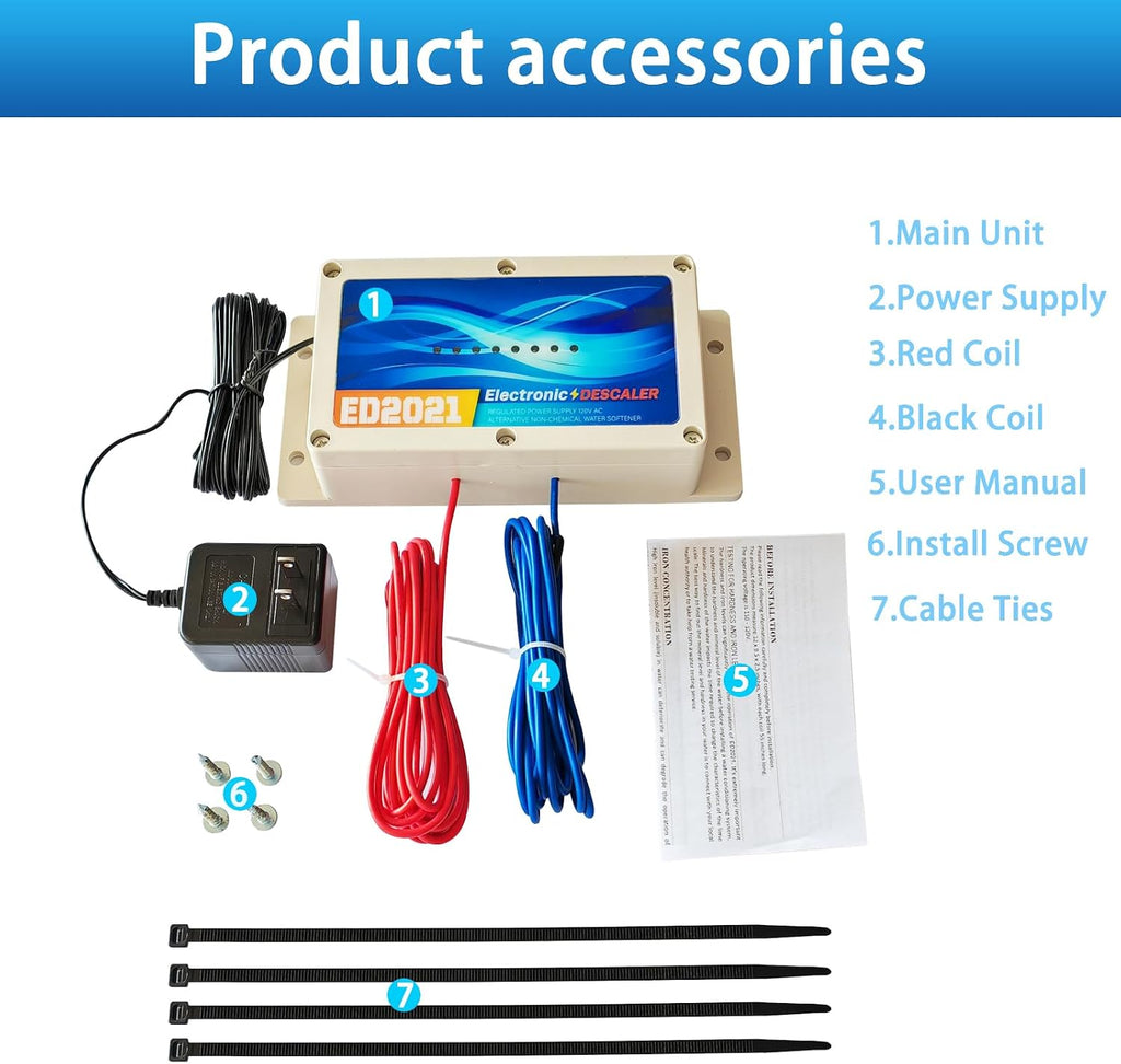 Whole House Water Descaler, Salt Free Hard Water Conditioner,Scale Reducer