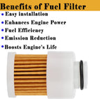 2 Pack Fuel Filter Compatible with Mercury Outboard Yamaha 50HP 60HP 75HP