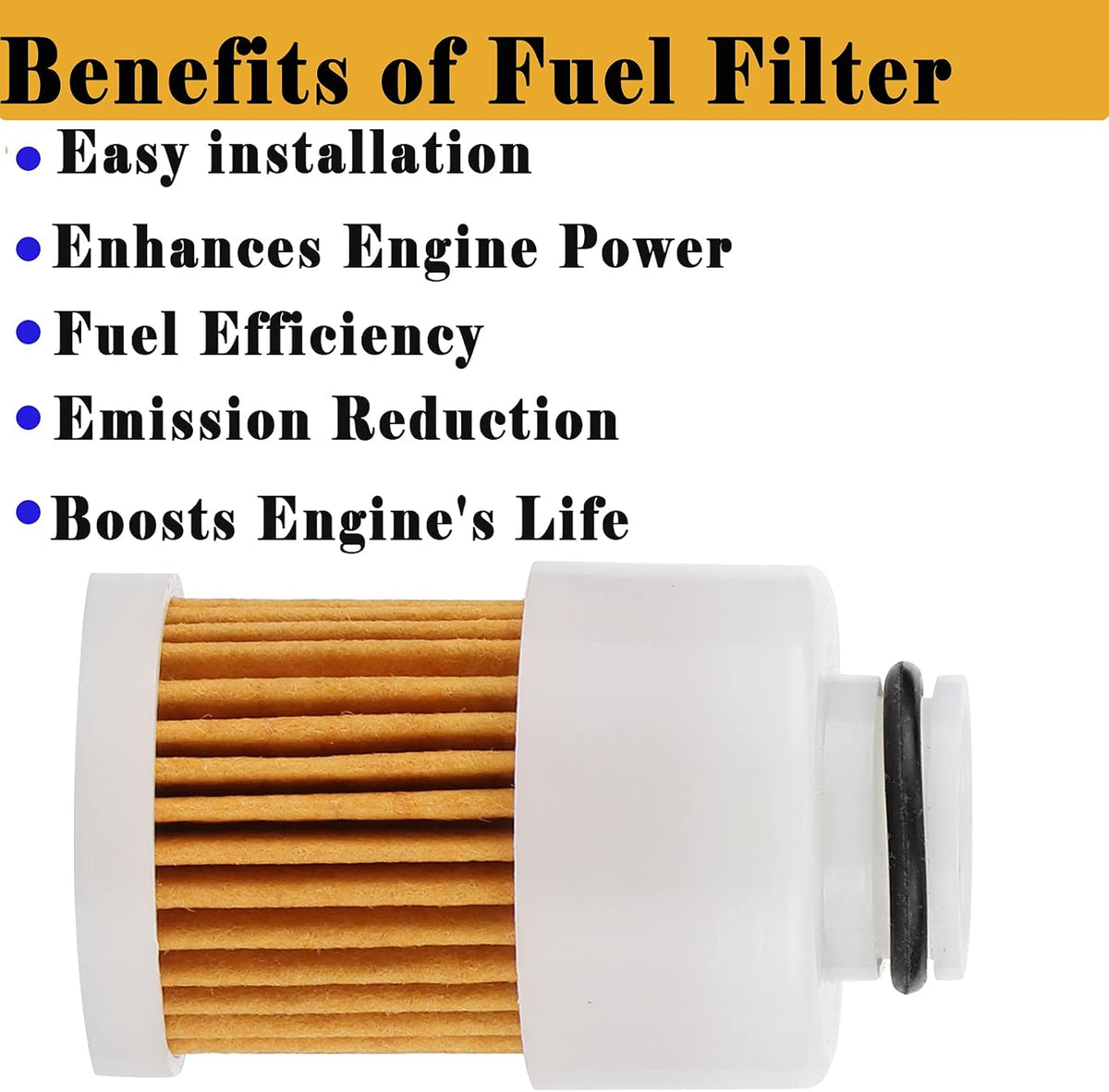 2 Pack Fuel Filter Compatible with Mercury Outboard Yamaha 50HP 60HP 75HP