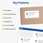 Durable Waterproof Shipping Labels with Sure Feed Technology, 3-1/3" x 4", White, Laser Compatible, 300 Blank Labels