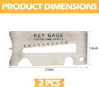 2 Pack 40-104 Key Gauge Gray Keying Tool Key Decoder & Lock Pick Alignment Professional Locksmith Measuring Tool