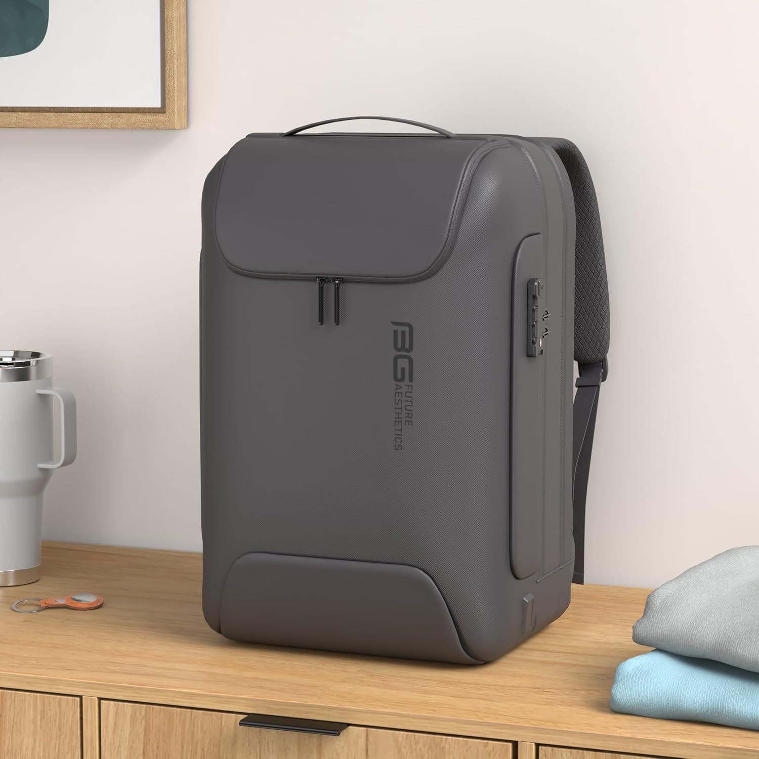 Men's Anti-Theft Backpack,Waterproof Fashion Travel Backpacks,High Tech Backpack with USB3.0 Charging Port,Business