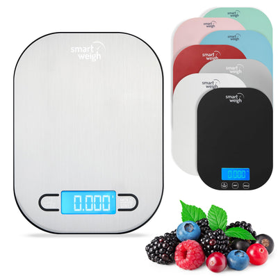 Stainless Steel Kitchen Scale, 11 lb x 1g, Nutrition Tracking