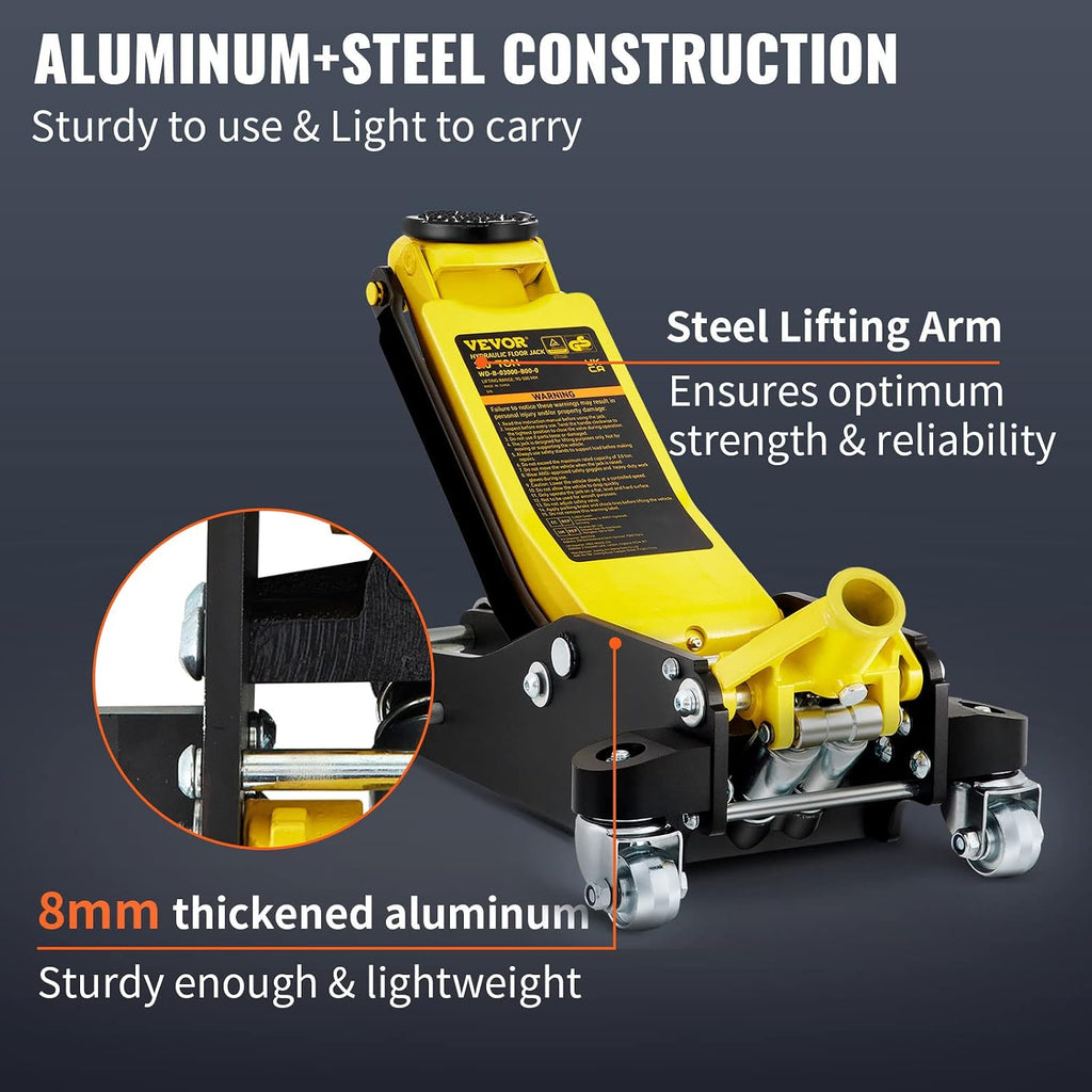 3 Ton Low Profile Aluminum & Steel Racing Floor Jack