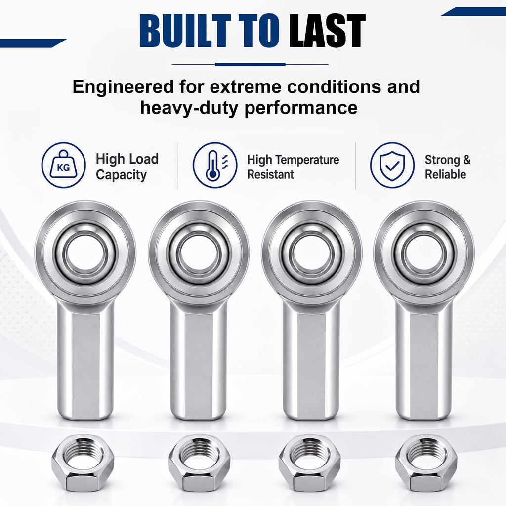Tudomro 4 Pack 1/4" Phsb4 Rod End Bearings, Cf4 Heim Joint with Jam Nuts