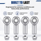 Tudomro 4 Pack 1/4" Phsb4 Rod End Bearings, Cf4 Heim Joint with Jam Nuts