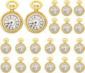 Watch Clock Charm Pendant, 20 Pcs Alloy Enamel Retro Vintage Pocket Watch Charm for Woman Necklace Earring Bracelet