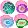 Silicone Coaster Mold Resin Coaster Molds Coaster Molds Set of 4 | Resin Casting Irregular Wave Shape Silicone Mold