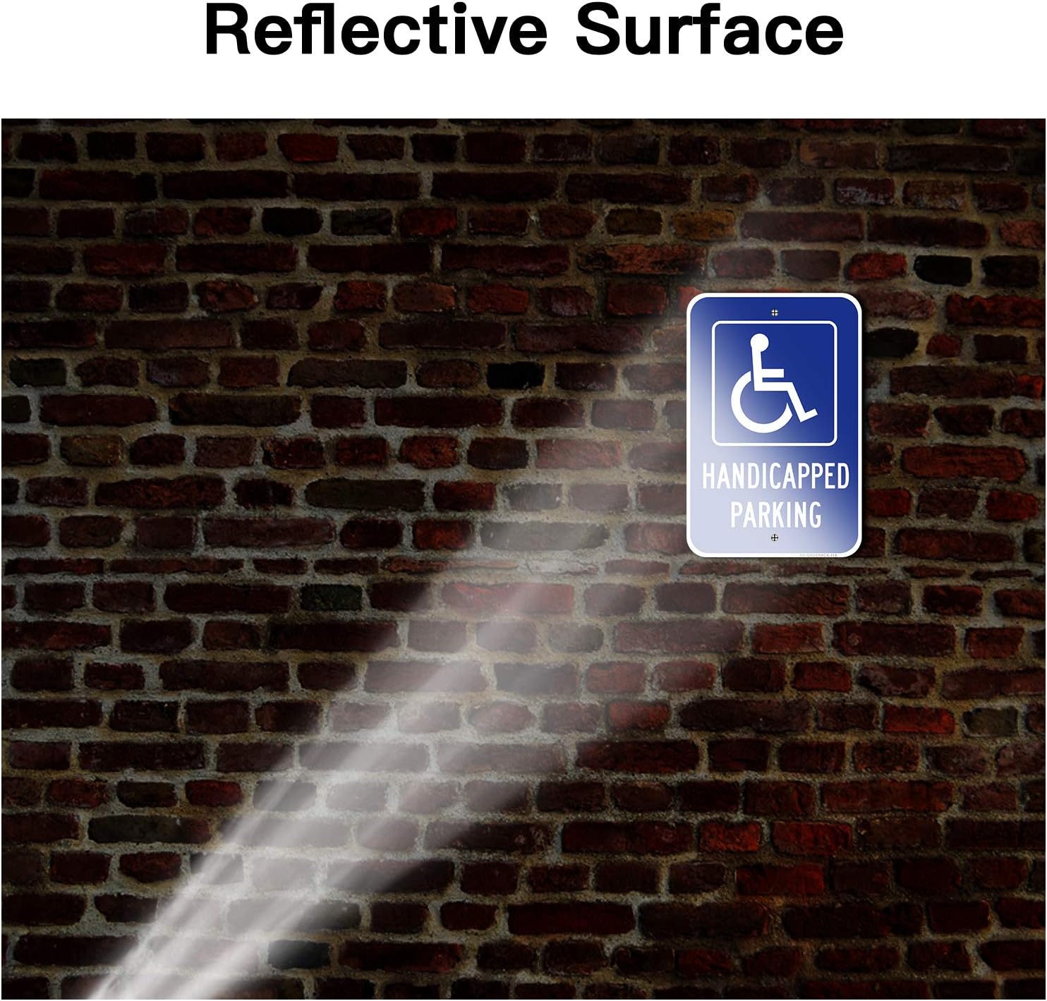 Handicap Parking Sign 2 Pack, Reserved Parking Sign, with Picture of Wheelchair Sign, 12" x 18" Engineer Grade