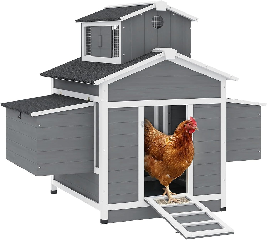 Chicken Coop w/Nesting Box Stands Outdoor 53.1" L for 2 Chickens