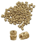 ZOCCVI Brass Threaded Inserts, M2x4x3.5mm, 100 Pcs