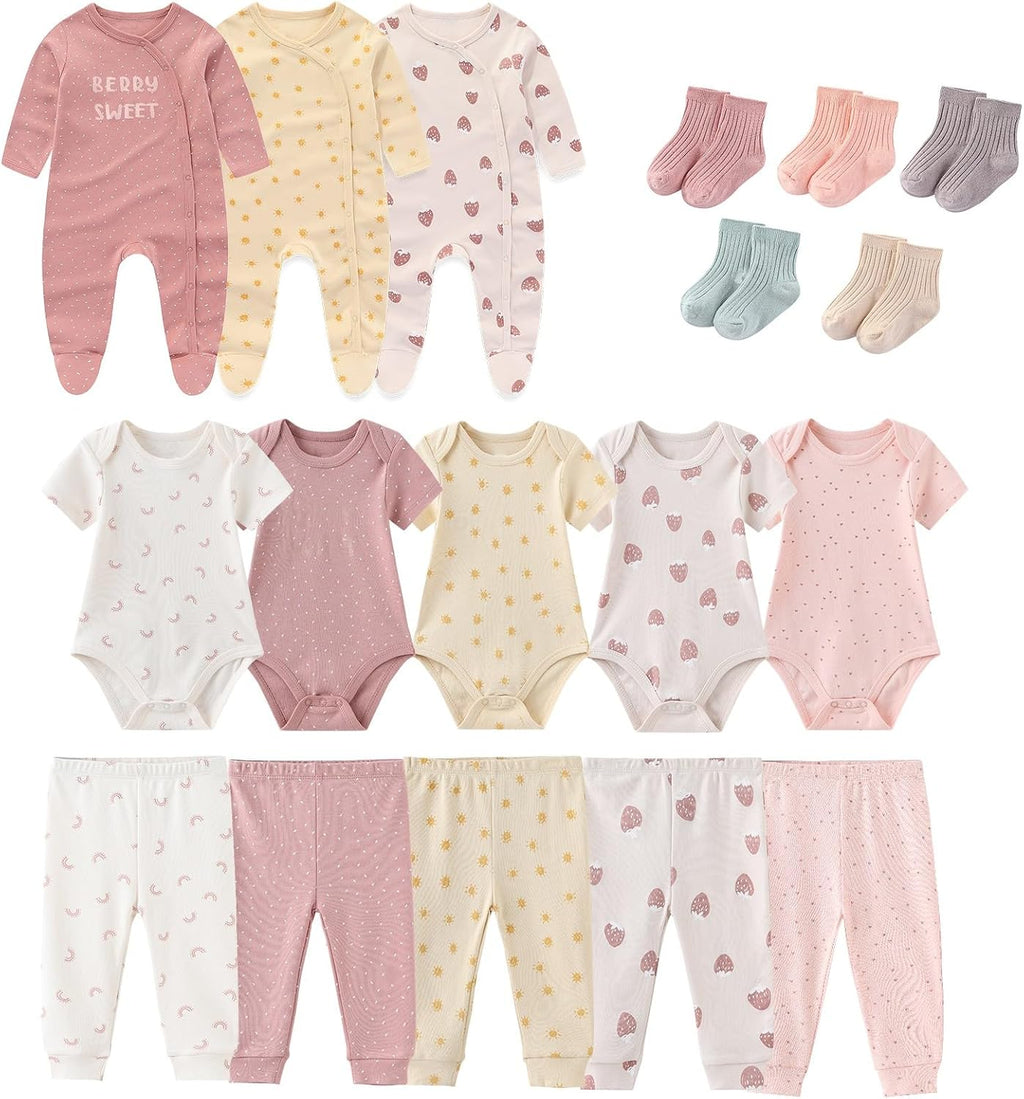 Unisex Baby 18-Piece Layette Set,New Born Clothing,0-12M