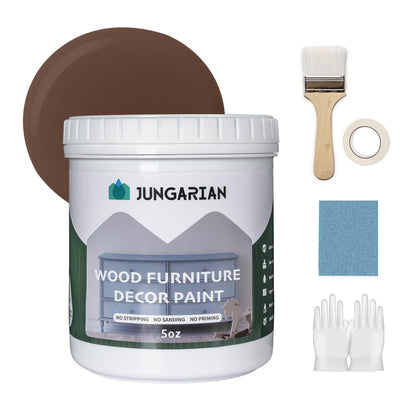 Furniture Paint Kit 5oz with Tools - Water-based & Low Odor No Sanding - Matte Finish Indoor Outdoor Wood Paint for