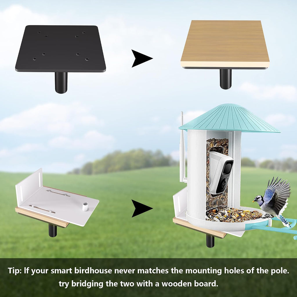 Bird Feeder Pole Stand,95 Inch Bird House Pole for Outdoors Heavy Duty,5 Base Prongs Adjustable Birds Feeder Stand