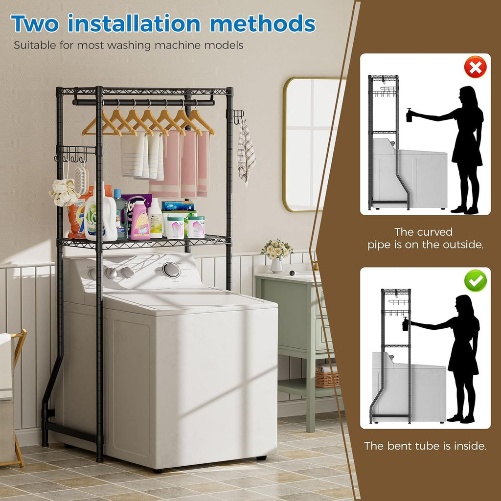 Laundry Organizer Shelves Over the Washer and Dryer Storage Shelf