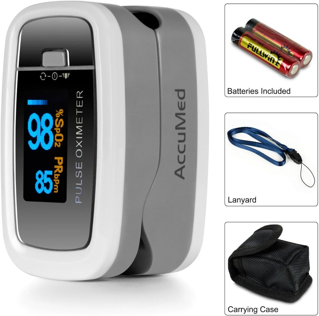 CMS-50D1 Fingertip Pulse Oximeter Blood Oxygen Sensor SpO2 for Sports and Aviation. Portable and Lightweight with LED